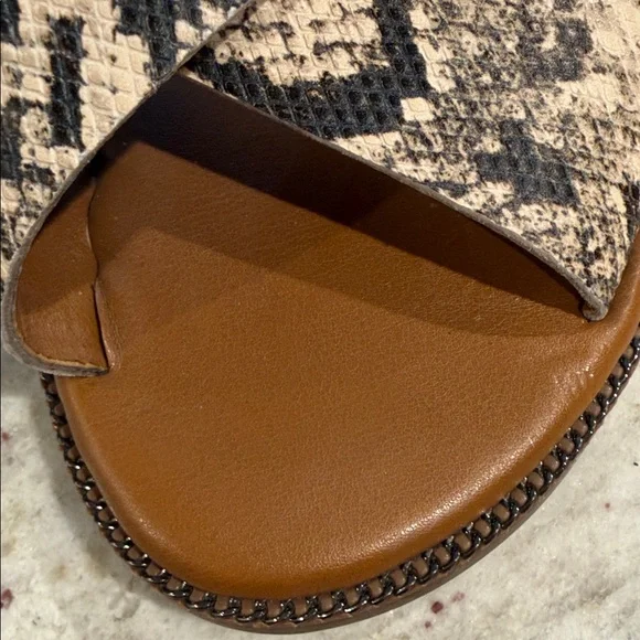 Franco Sarto Kayleigh slingback sandals in a snakeskin print leather. - Picture 11 of 11